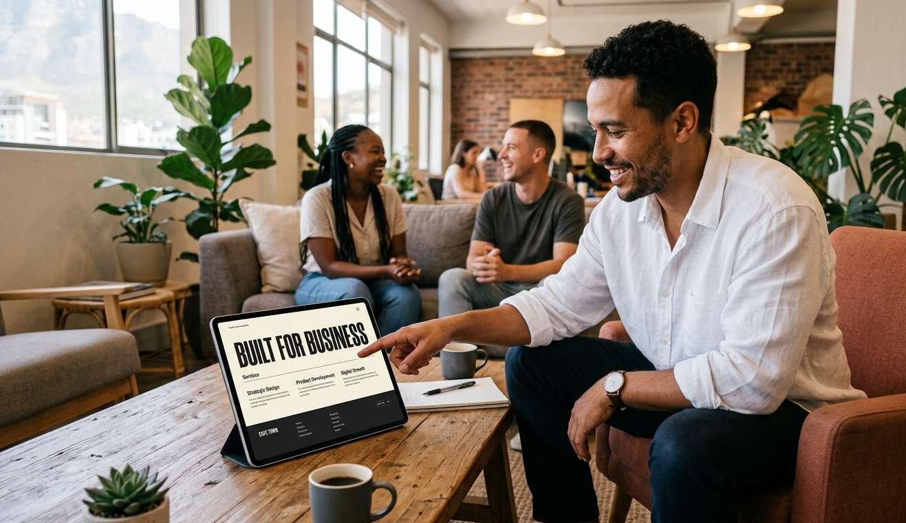 Team reviewing website